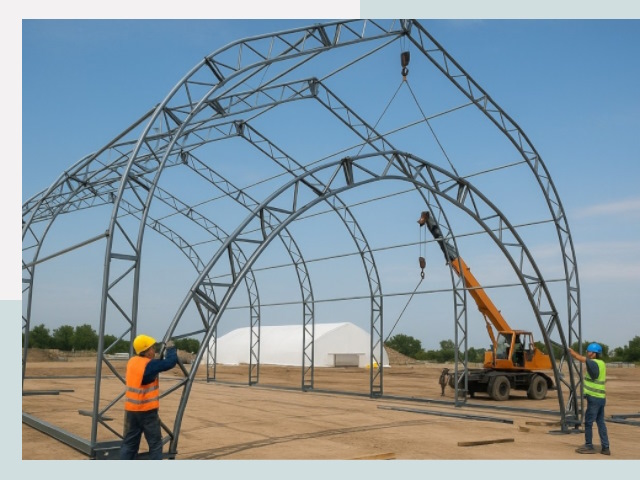 Монтаж ангаров в Ревде от 635 руб. - Надежно и быстро